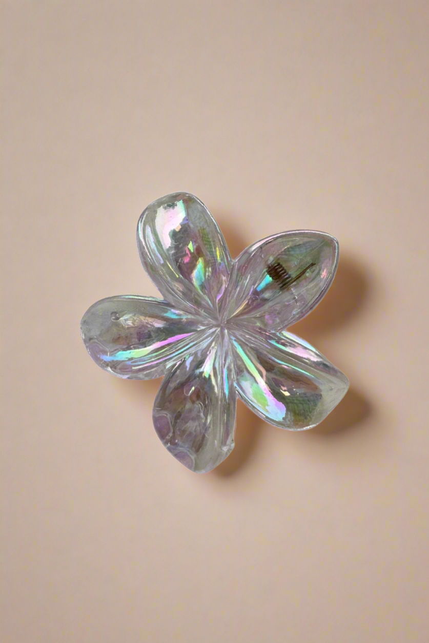 Flower clip - Clear Pink