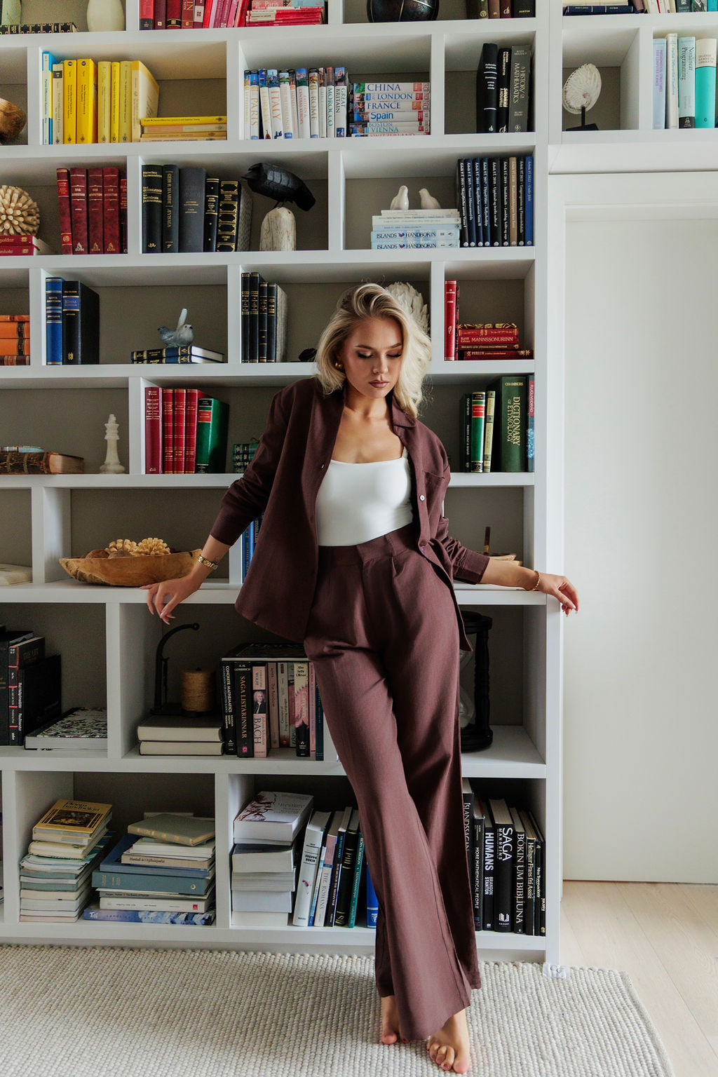1045 - Brown linen pants