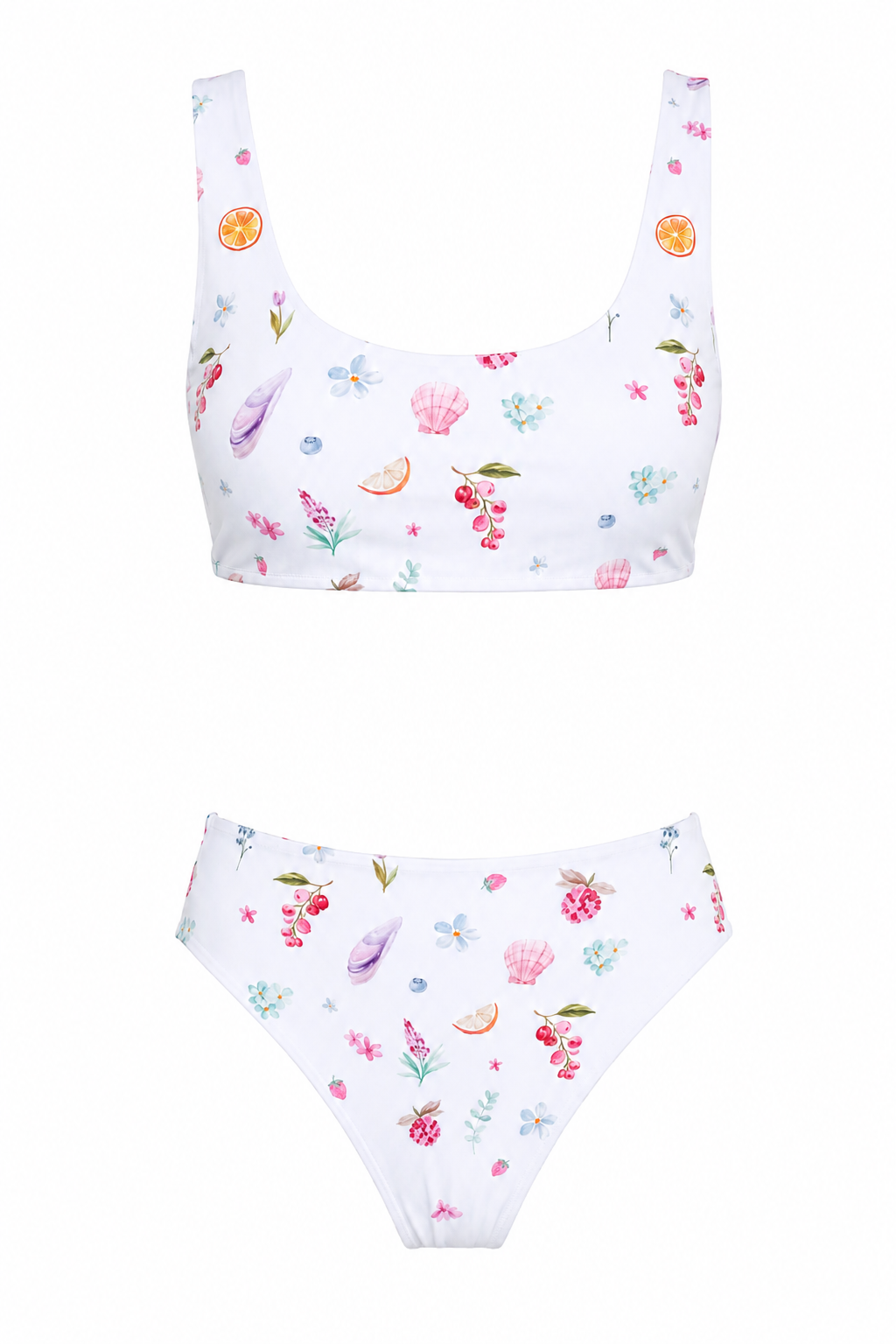 1002 - Toppur með handmáluðu vor-mynstri