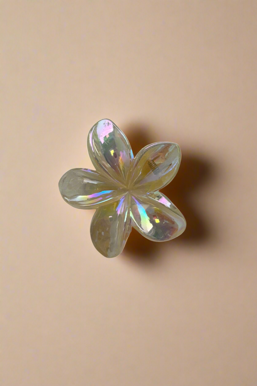 Flower clip - Clear Orange