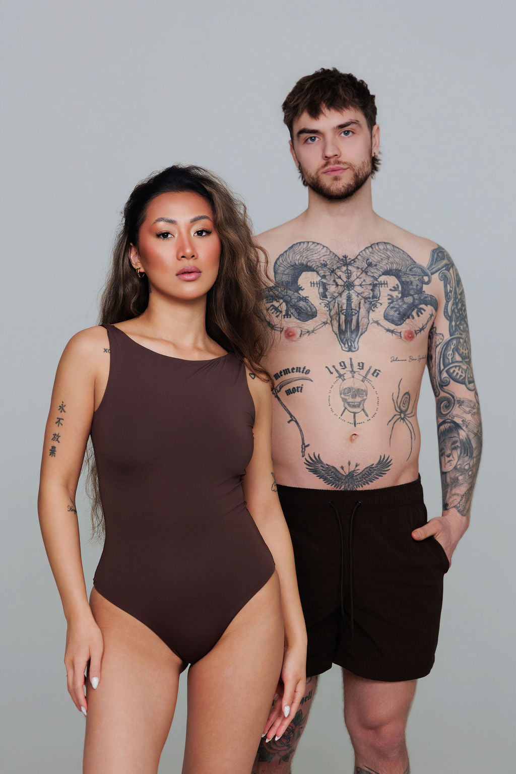 1041 - Brown swimsuit