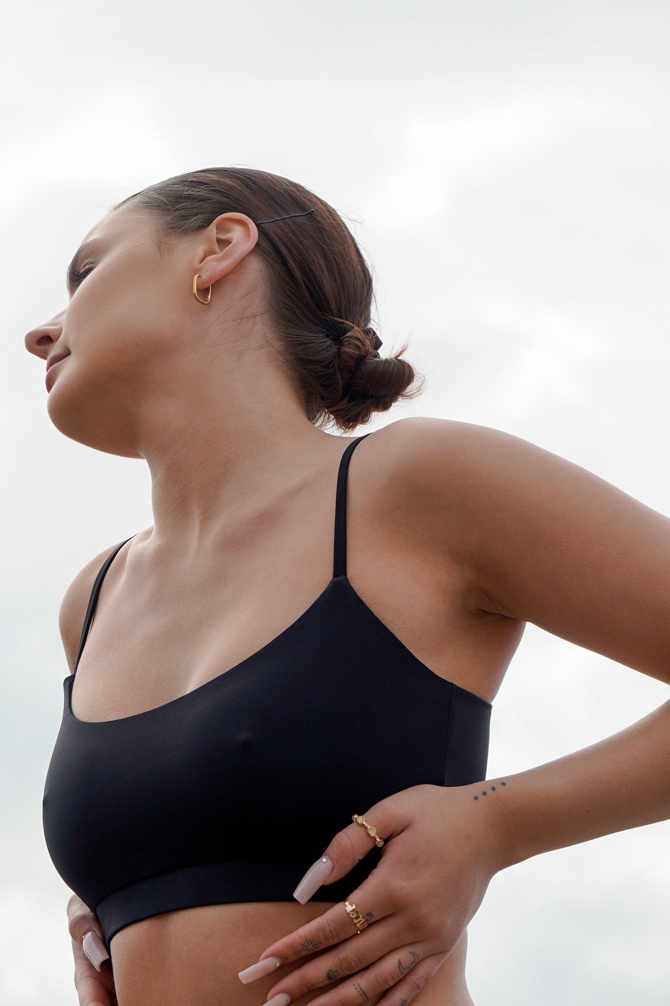 1004 - Black top | Icelandic Luxury Swimwear Brand | WAGTAIL