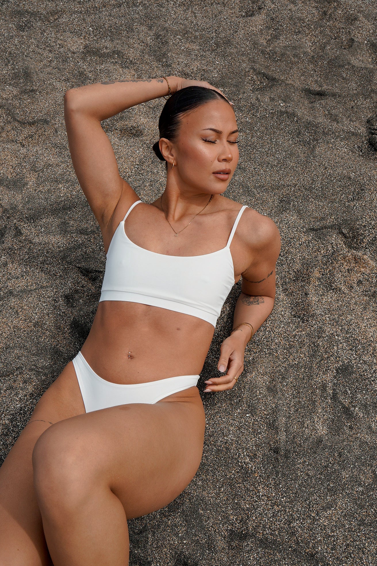 1004 - White top | Icelandic Luxury Swimwear Brand | WAGTAIL