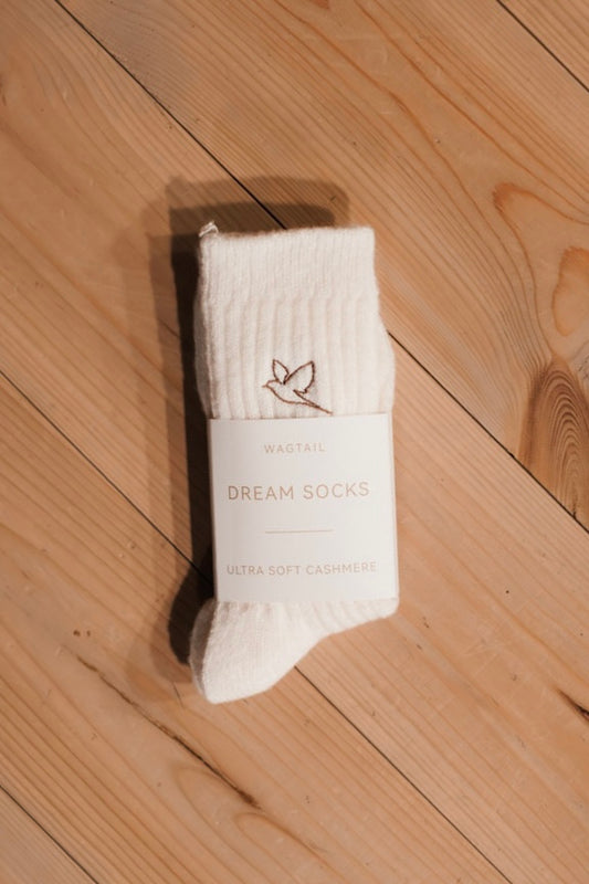 White cashmere socks