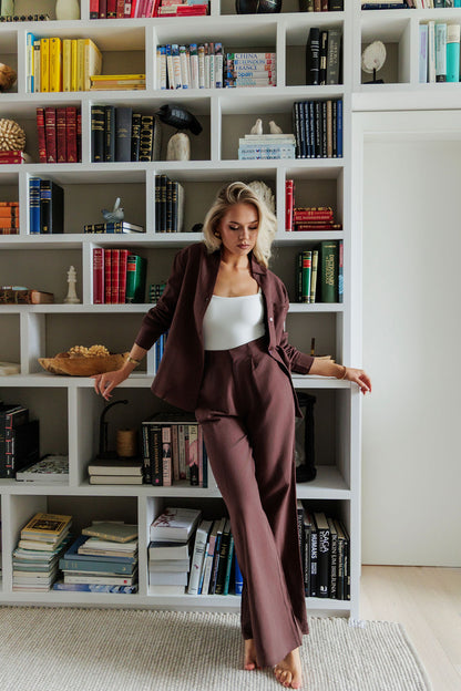 1045 - Brown linen pants