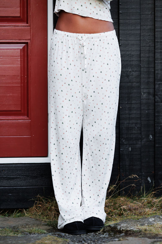 1049 - Christmas print bamboo pants