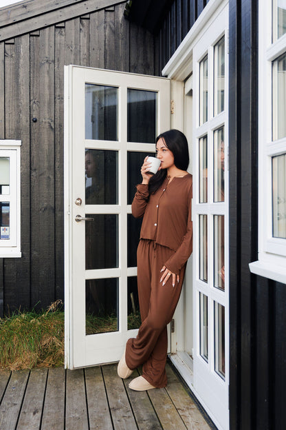 1054 - Brown bamboo cardigan