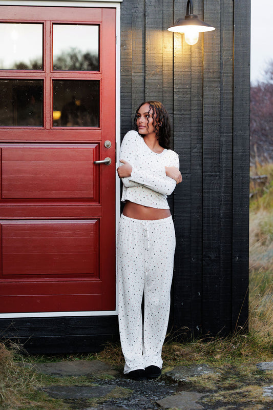 1049 - Christmas print bamboo pants