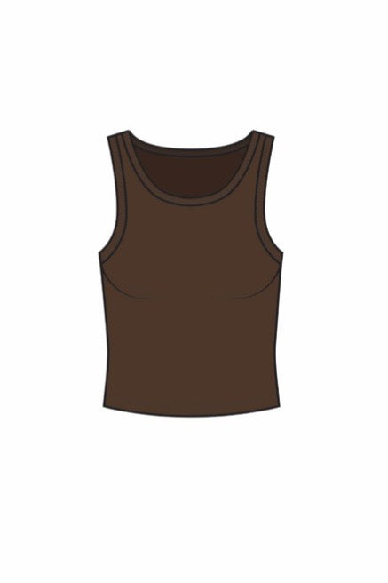 1050 - Brown bamboo tank top