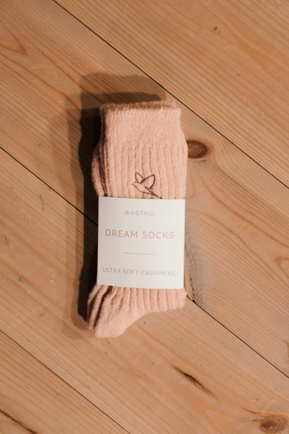 Pink cashmere socks