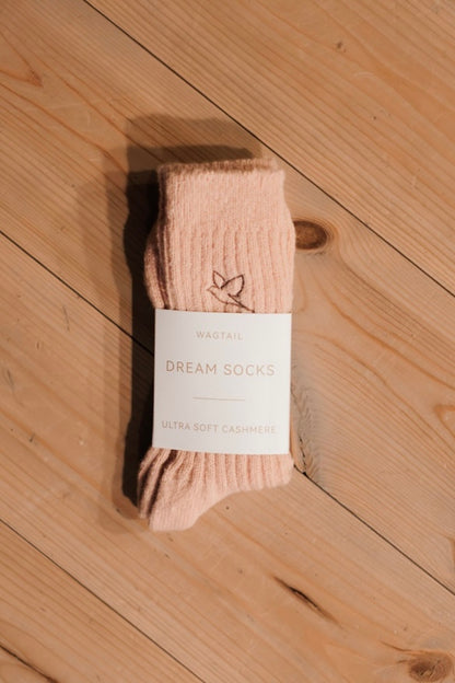 Pink cashmere socks