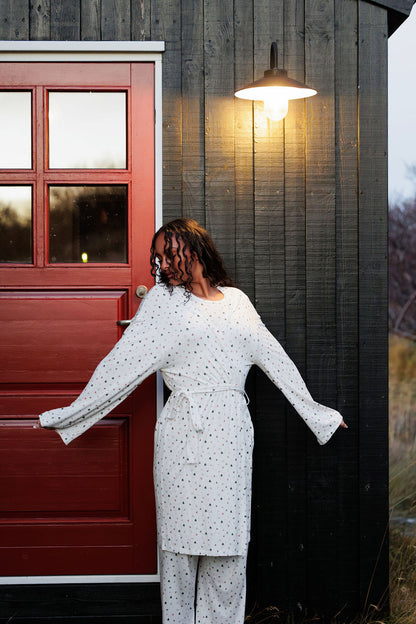 1055 - Christmas print bamboo robe