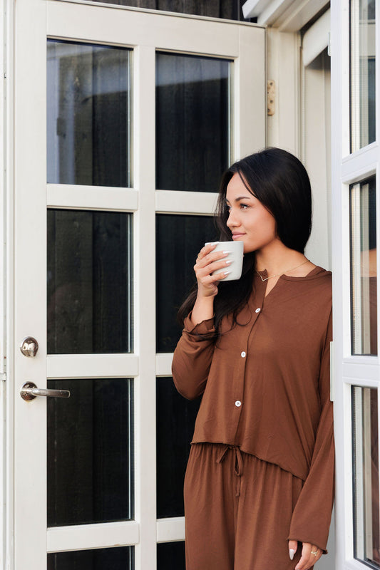 1054 - Brown bamboo cardigan