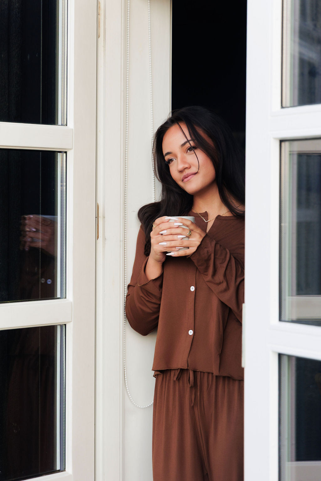 1054 - Brown bamboo cardigan