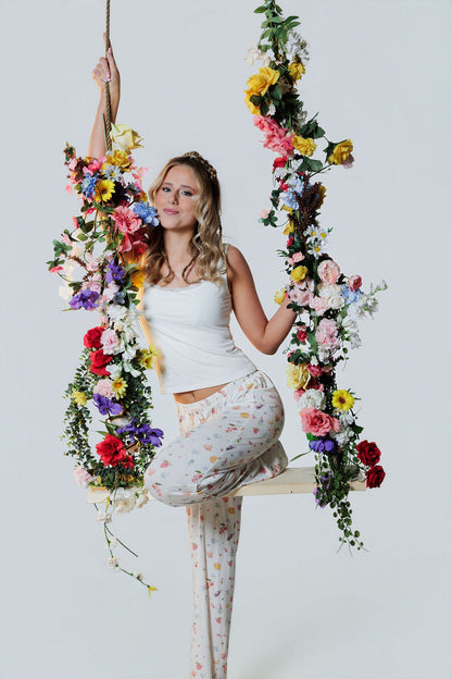 1057 - Bambus blúndu-toppur