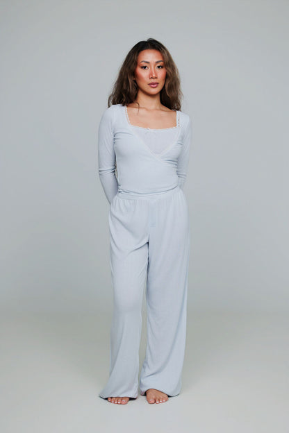 1038 - Blue pointelle pants