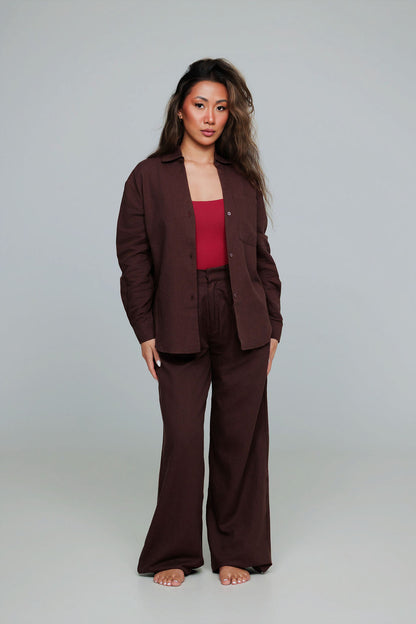 1045 - Brown linen pants