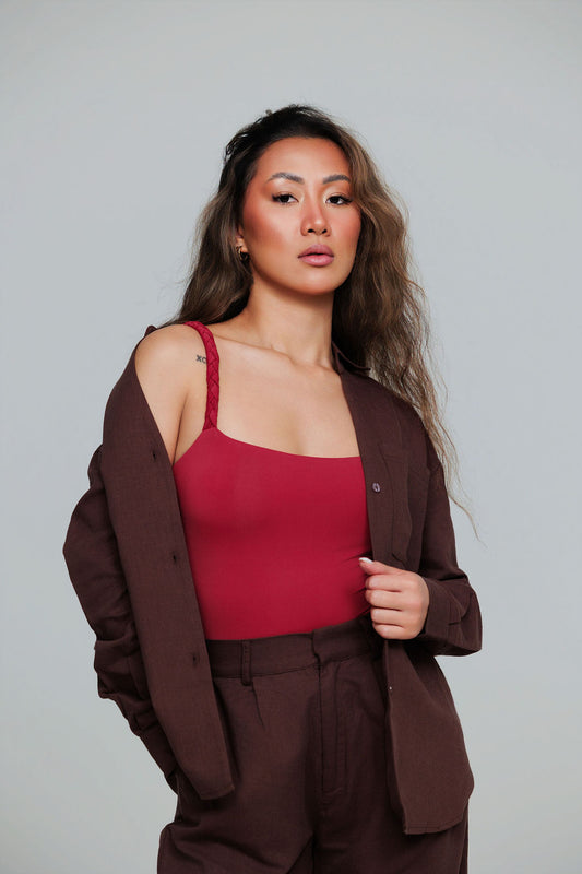 1044 - Brown linen shirt