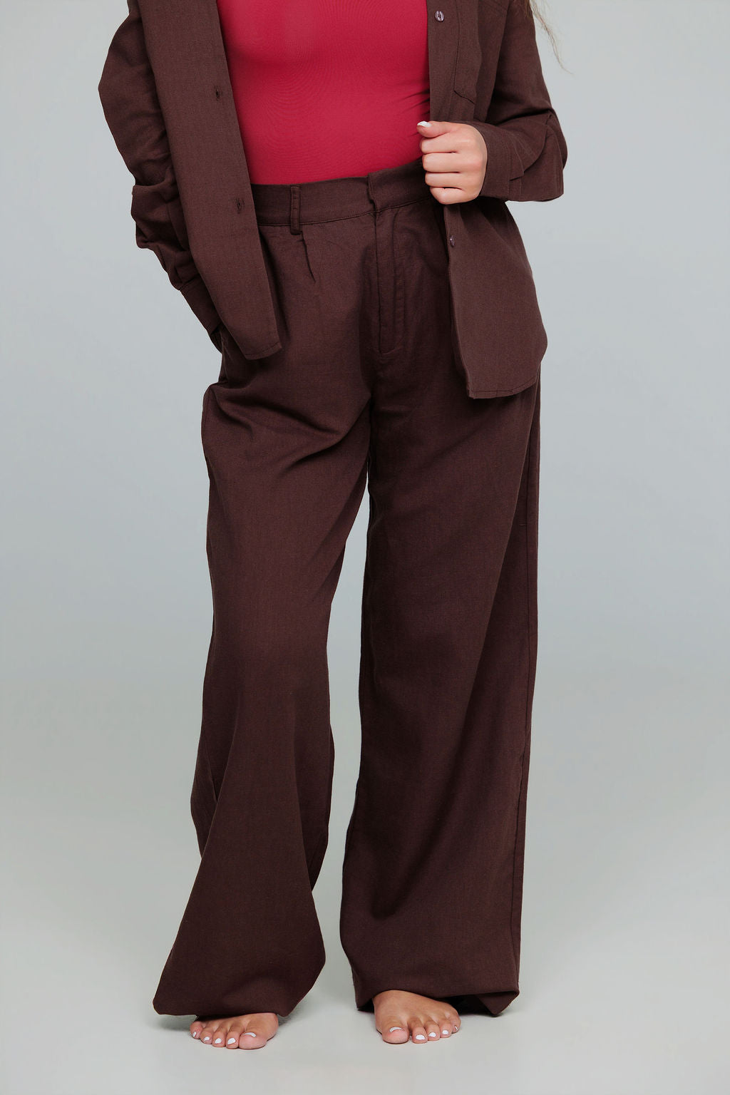 1045 - Brown linen pants