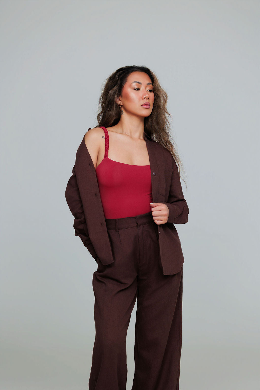 1045 - Brown linen pants