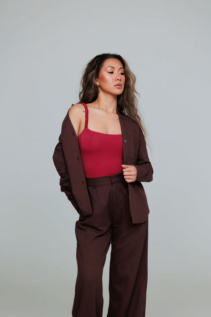 1045 - Brown linen pants