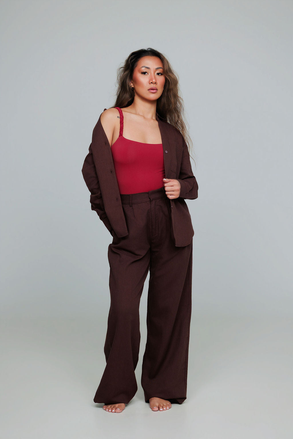 1045 - Brown linen pants
