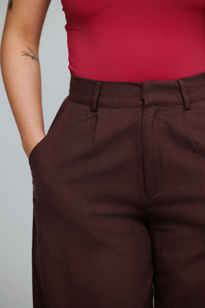 1045 - Brown linen pants