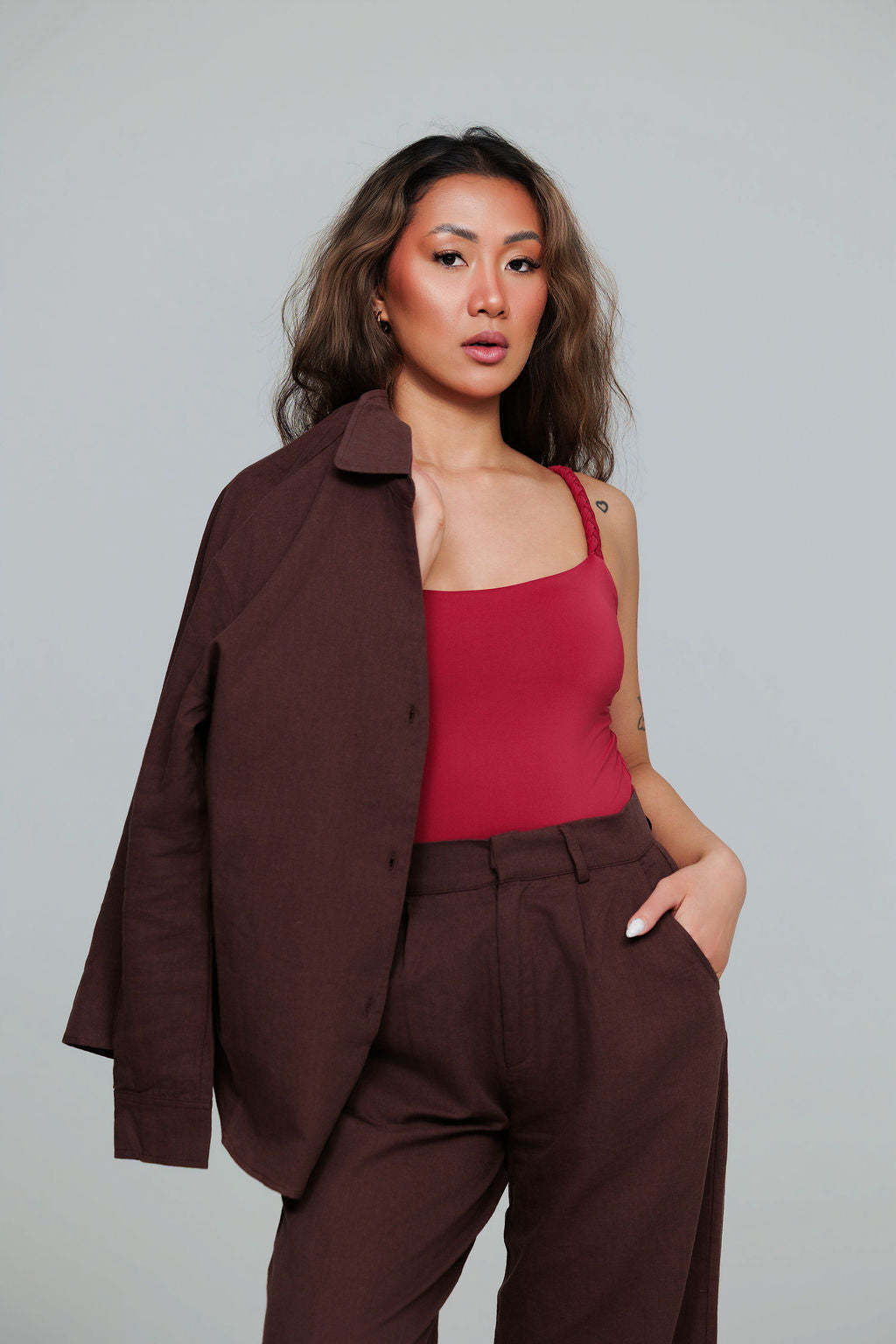 1045 - Brown linen pants