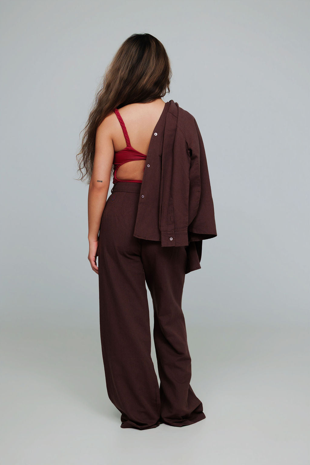 1045 - Brown linen pants