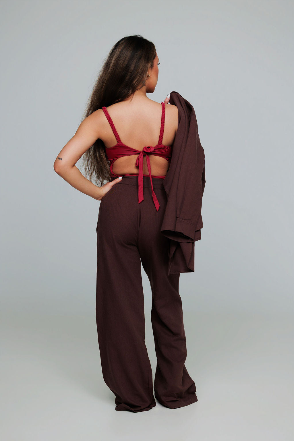 1045 - Brown linen pants