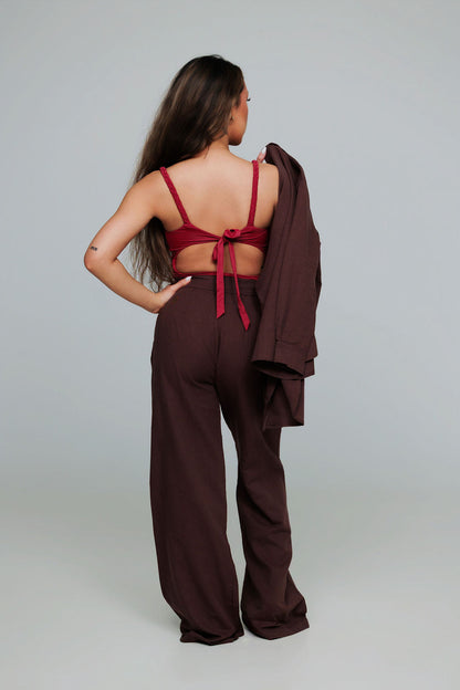 1045 - Brown linen pants