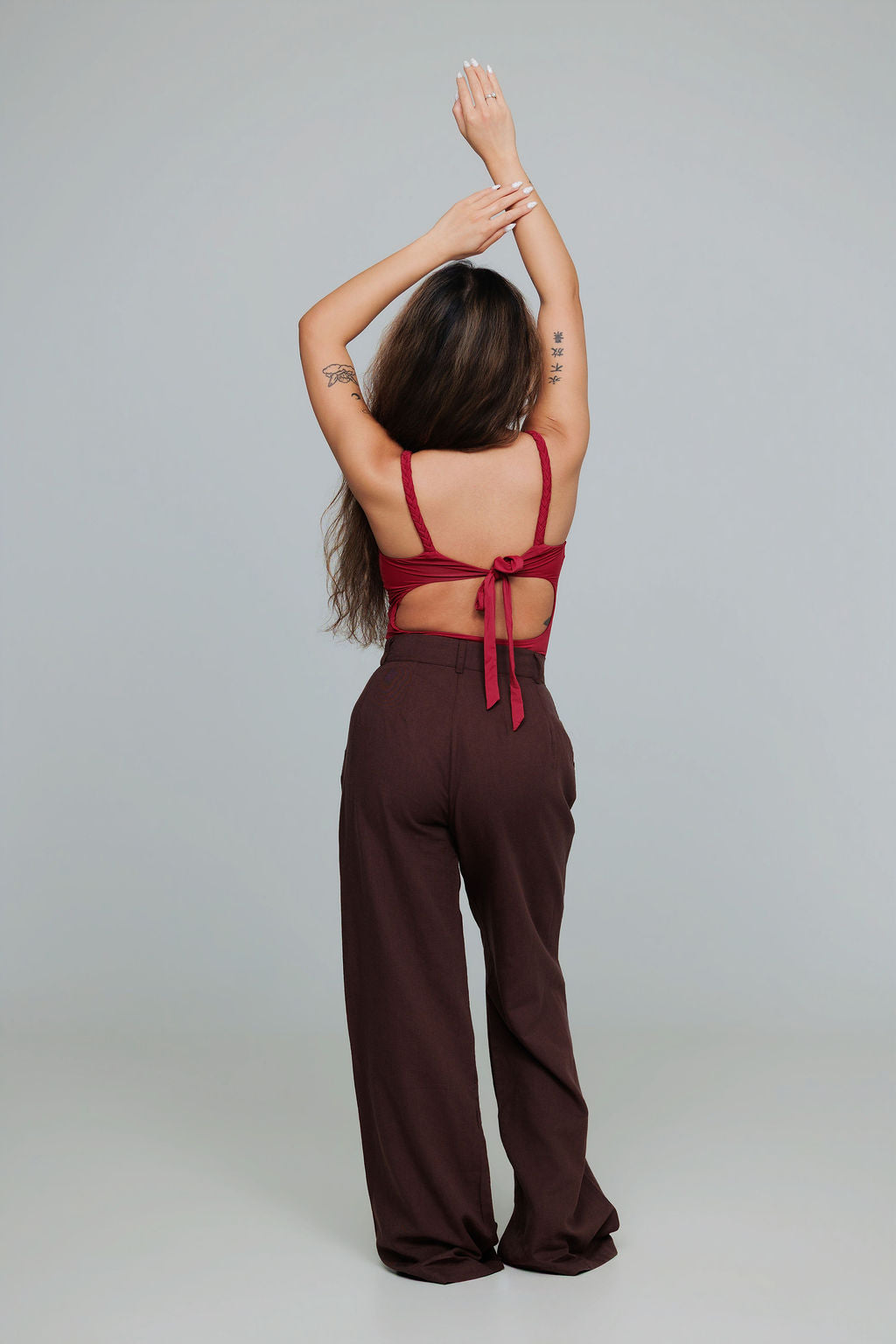 1045 - Brown linen pants