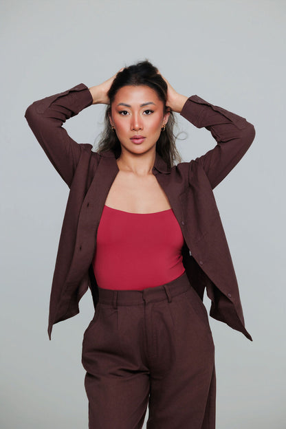 1045 - Brown linen pants