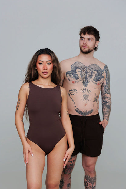 1041 - Brown swimsuit