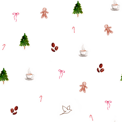 1051 - Christmas print bamboo oversized t-shirt (long sleeve)